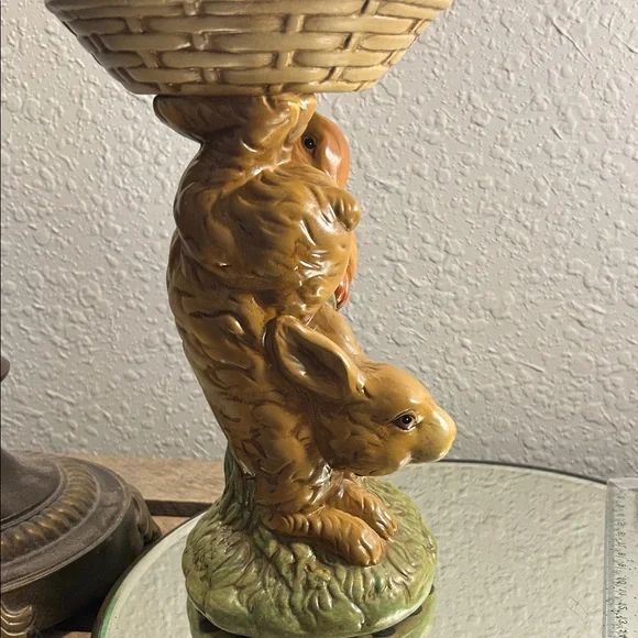 Ceramic Bunny Candle or treat Holder Bloom Core Nature Core - Picture 13 of 16